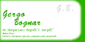 gergo bognar business card